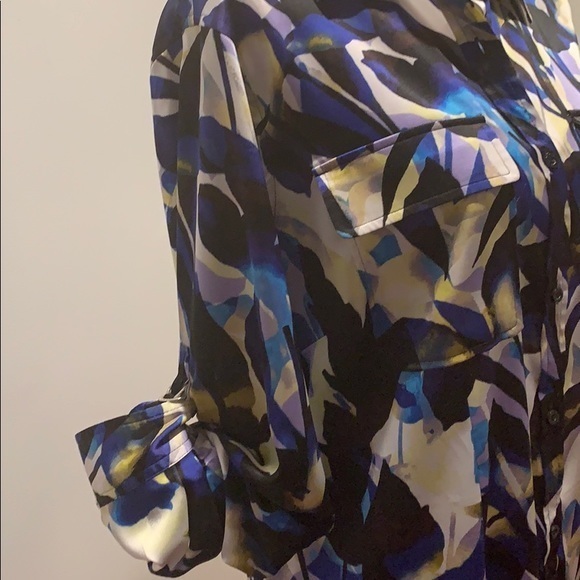 Calvin Klein Silky Gorgeous Button Down Blouse - Picture 4 of 8